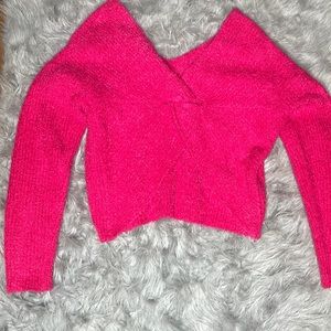 Pink fluffy sweater